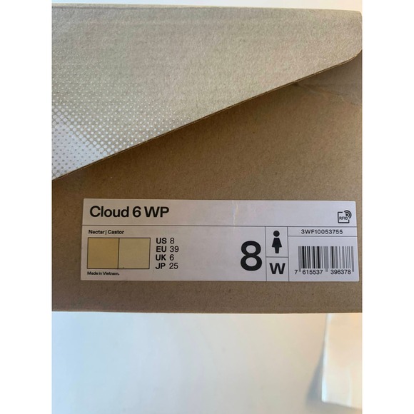 On Running Cloud 6 WP Waterproof Women's Running Shoes Nectar Castor Size 8 - Picture 5 of 10